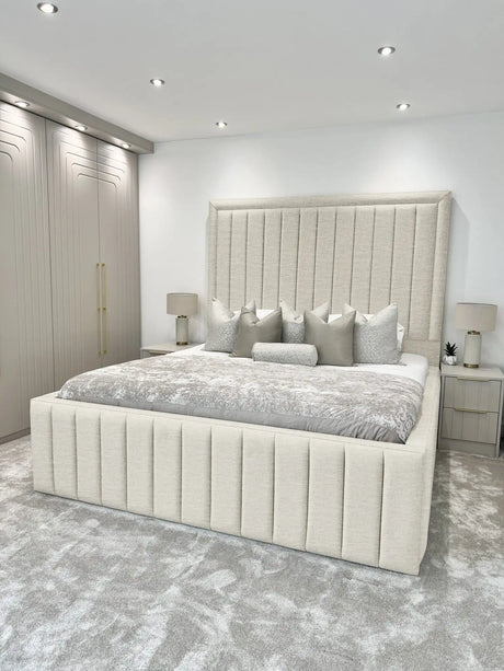 Hampton panel upholstered bed