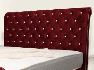 Swan Sleigh Chesterfield Upholstered Bed