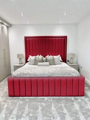 Hampton panel upholstered bed