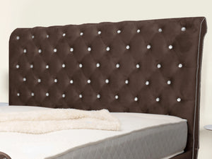 Swan Sleigh Chesterfield Upholstered Bed