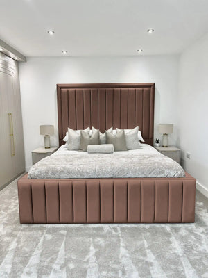 Hampton panel upholstered bed