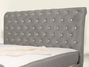Swan Sleigh Chesterfield Upholstered Bed