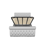 Swan Sleigh Chesterfield Upholstered Bed