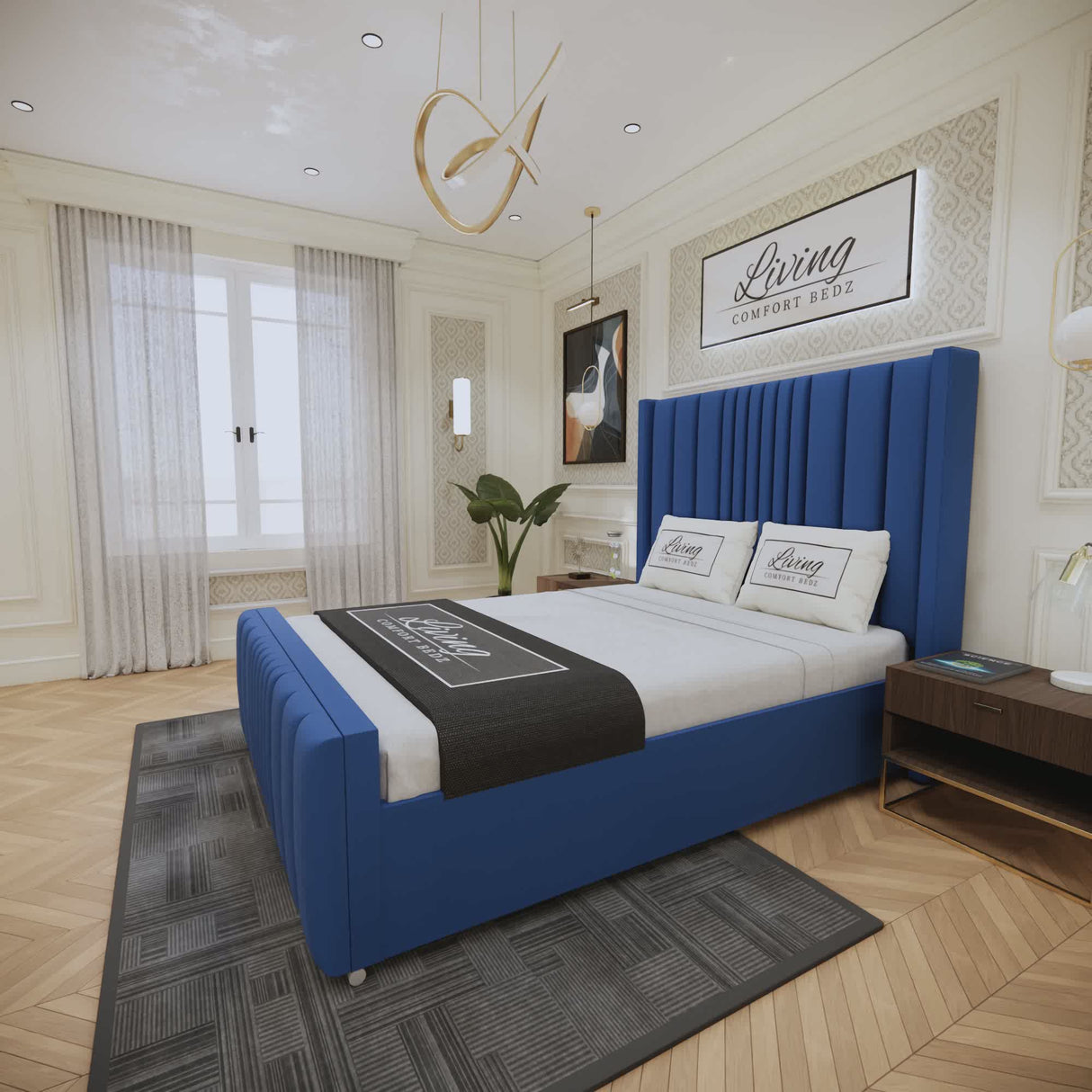 Valencia Lined Wings Signature Bed