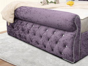 Swan Sleigh Chesterfield Upholstered Bed