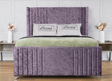 Elise lined winged Upholstered Bed