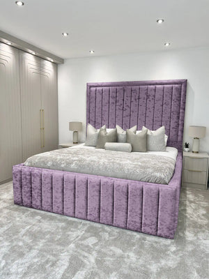 Hampton panel upholstered bed