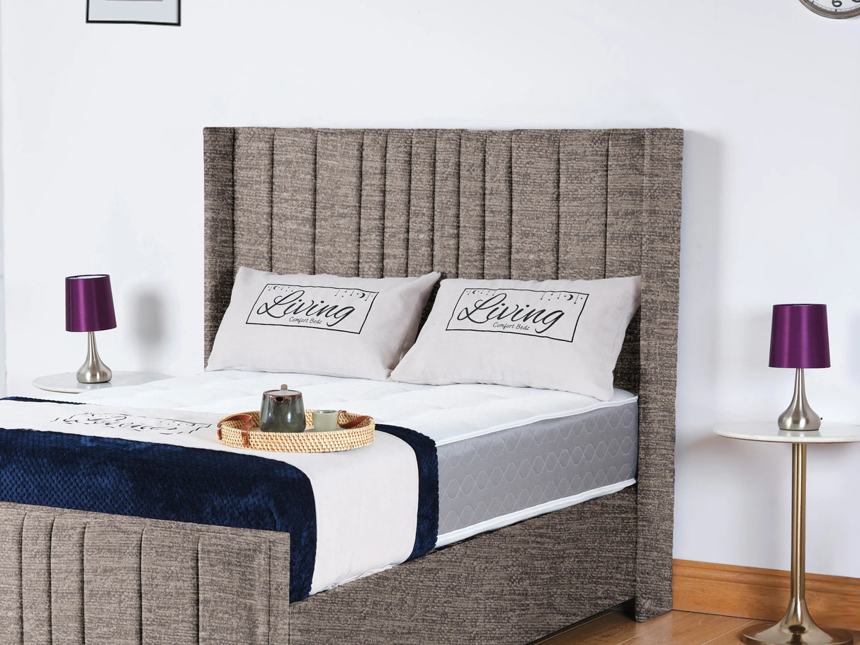 Valencia Lined Wings Upholstered Bed