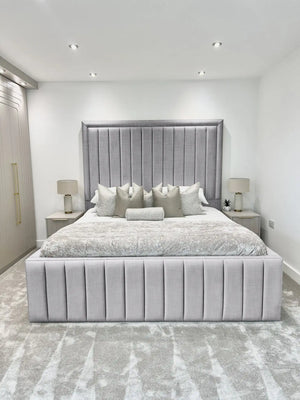 Hampton panel upholstered bed