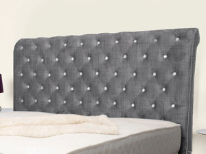 Swan Sleigh Chesterfield Upholstered Bed