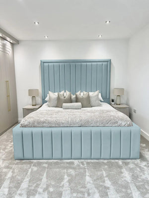 Hampton panel upholstered bed