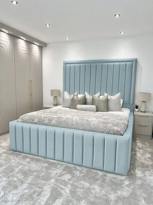 Hampton panel upholstered bed