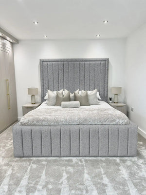 Hampton panel upholstered bed