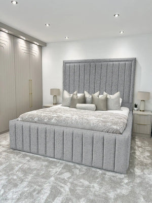 Hampton panel upholstered bed