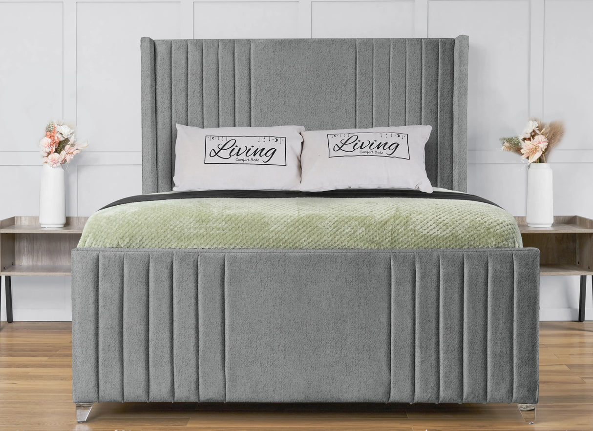 Elise lined winged Upholstered Bed