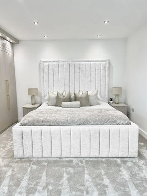Hampton panel upholstered bed